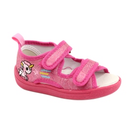 American Club Sandali ciabatte americane TEN38/20, sottopiede in pelle fucsia rosa