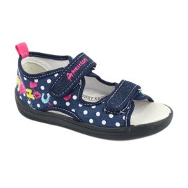 American Club Pantofole sandali scarpe per bambini americani sottopiede in pelle marina rosa