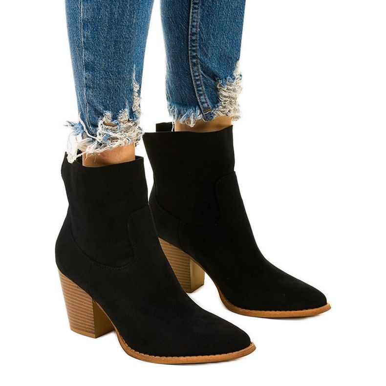 Stivaletti neri sul reggisella slip-on M398 nero
