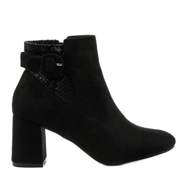 Stivaletti neri con cerniera Pearpuff nero