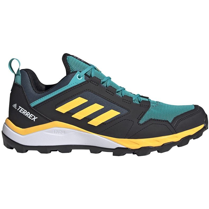 Scarpe uomo Adidas Terrex Agravic Tr nere e turchesi FV2418 nero verde giallo
