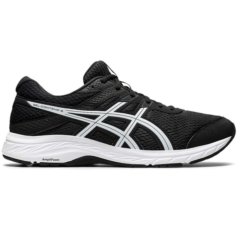 Asics Gel-Contend 6 bianco e nero 1011A667 003 scarpe da corsa da uomo