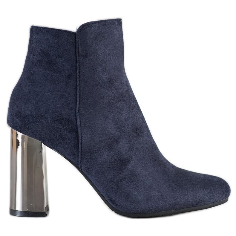 Janessa Stivali Con Tacco Argento blu navy