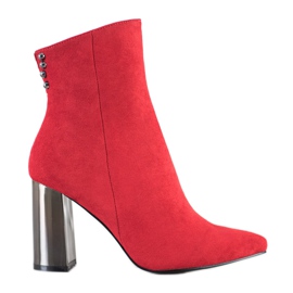 Janessa Stivali alla moda in Spitz rosso