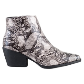 Cm Paris Stivaletto con stampa serpente multicolore