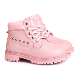 MSMG Stivaletti Bambini con Borchie Rosa Gonzo