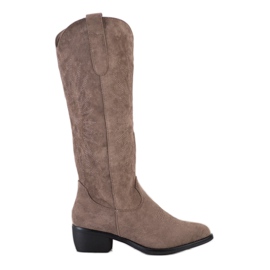 Small Swan Stivali da cowboy casual beige