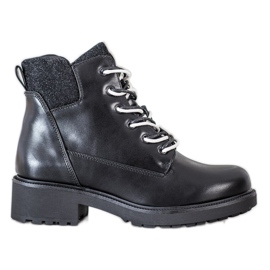 SHELOVET Stivali allacciati alla moda nero
