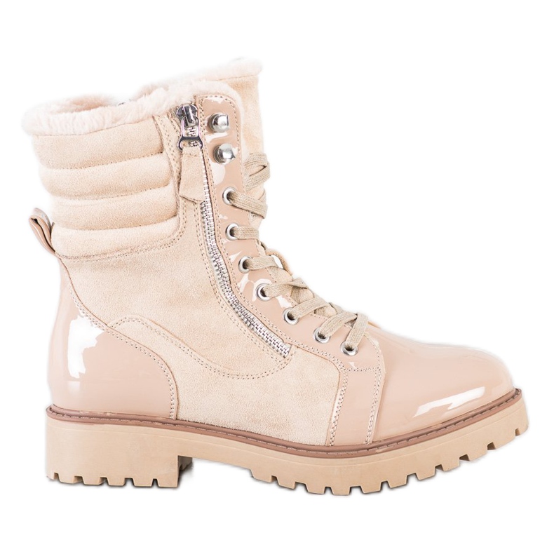 SHELOVET Trapper alla moda con riscaldamento beige
