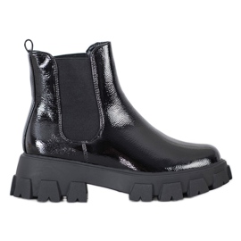 SHELOVET Stivali Chelsea su piattaforma di moda nero