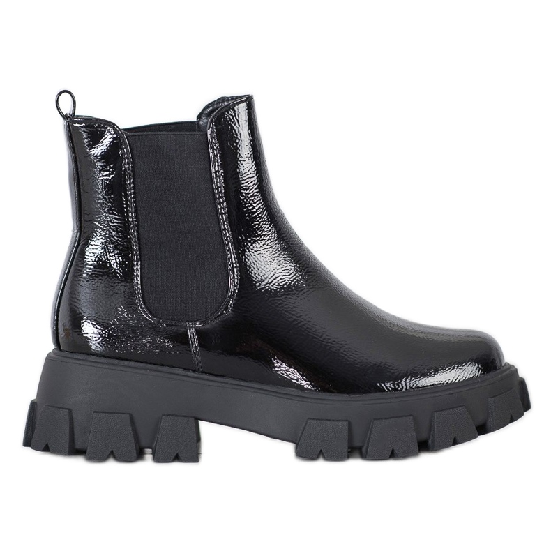 SHELOVET Stivali Chelsea su piattaforma di moda nero