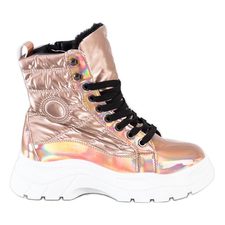 SHELOVET Trappers trapuntati alla moda d'oro