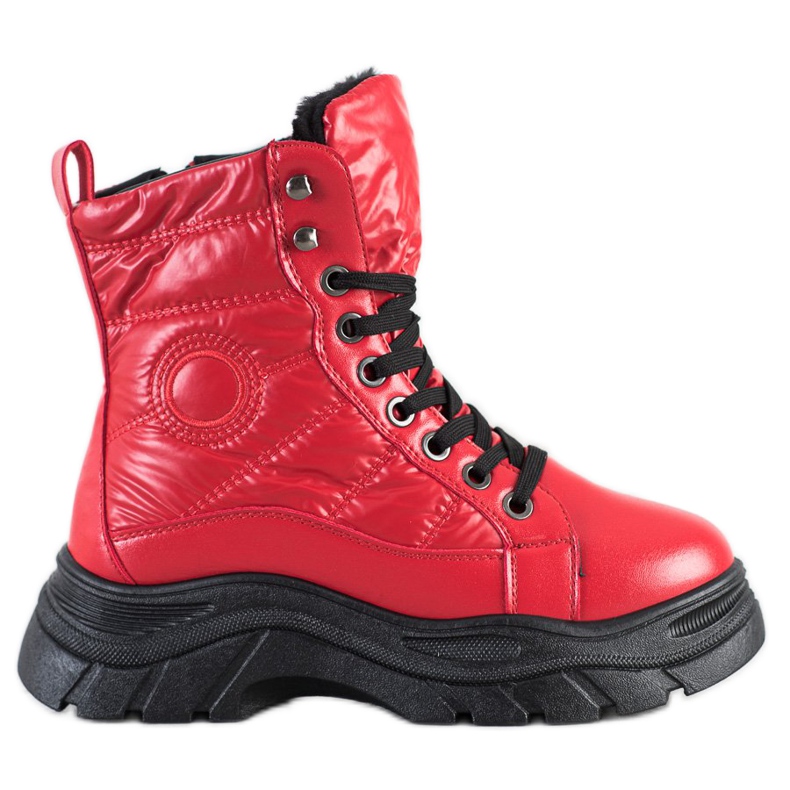SHELOVET Trappers trapuntati alla moda rosso