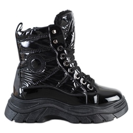 SHELOVET Trappers trapuntati alla moda nero
