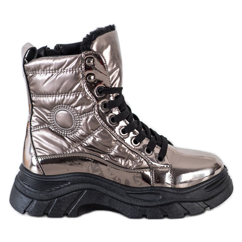 SHELOVET Trappers trapuntati alla moda grigio
