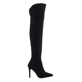 Small Swan Stivali sexy con tacco alto nero