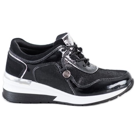 VINCEZA sneakers in pelle nero