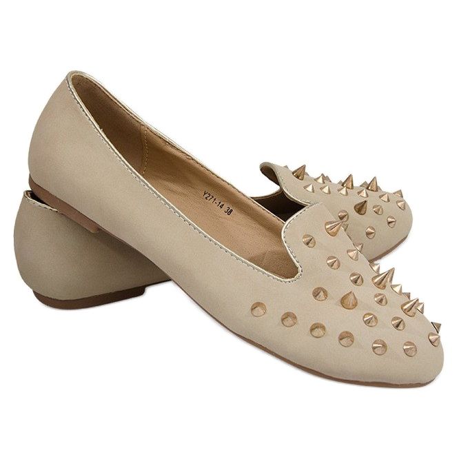 Ballerine Con Borchie Y271 Spikes Beige