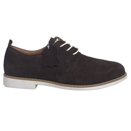 Scarpe stringate in pelle LJ12 Marrone