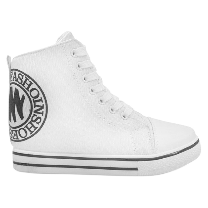 Sneakers alla moda LT1608 bianche bianca