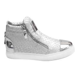 Sneakers Alte Q55 Argento d'argento