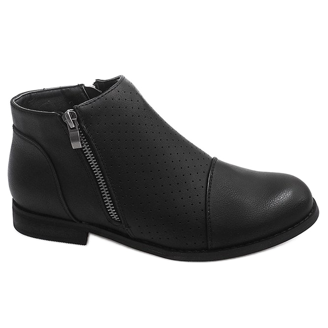 Stivali traforati con cerniera H197 Black nero