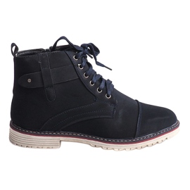 Scarpe riscaldate alte M589 melograno annodato marina