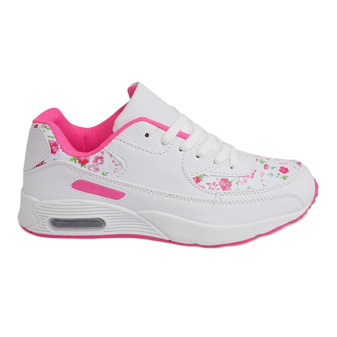 Sneakers bianche XT-18 Flowers bianca rosa