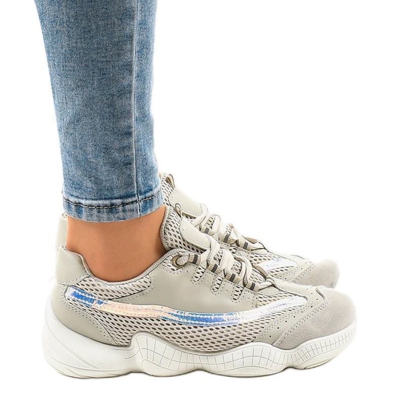 Scarpe da ginnastica beige MS523-8