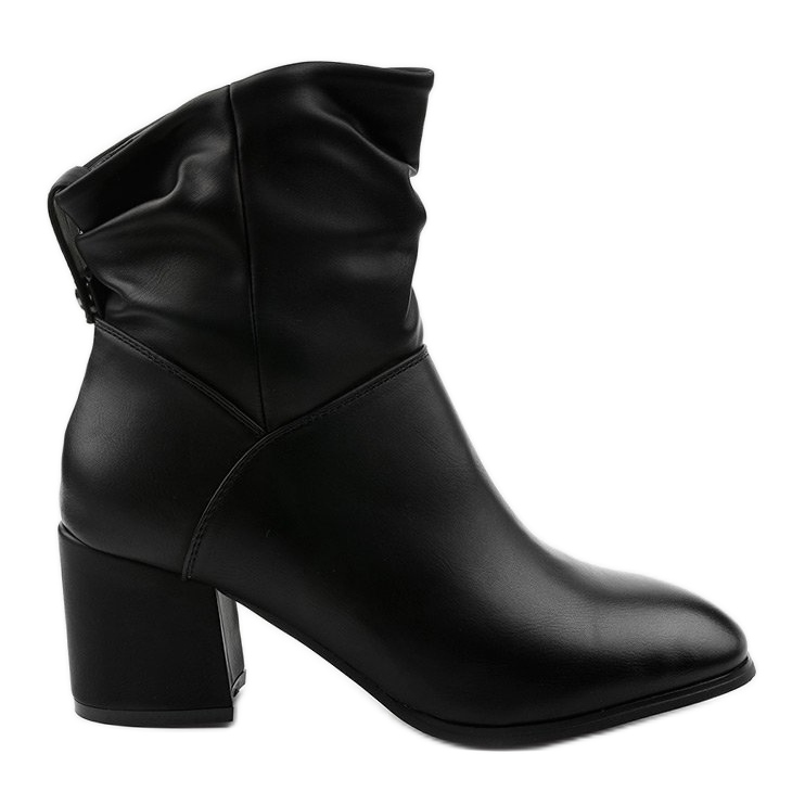 Stivaletto Rhodes in ecopelle nera con cerniera nero