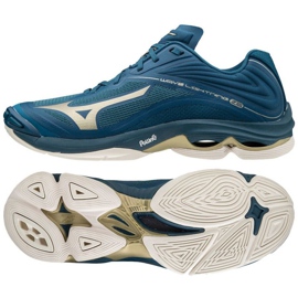 Scarpe da pallavolo Mizuno Wave Lightning Z6 Low M V1GA200051 blu, oro blu