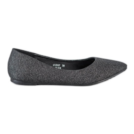 Seastar Ballerine glitterate nero d'argento