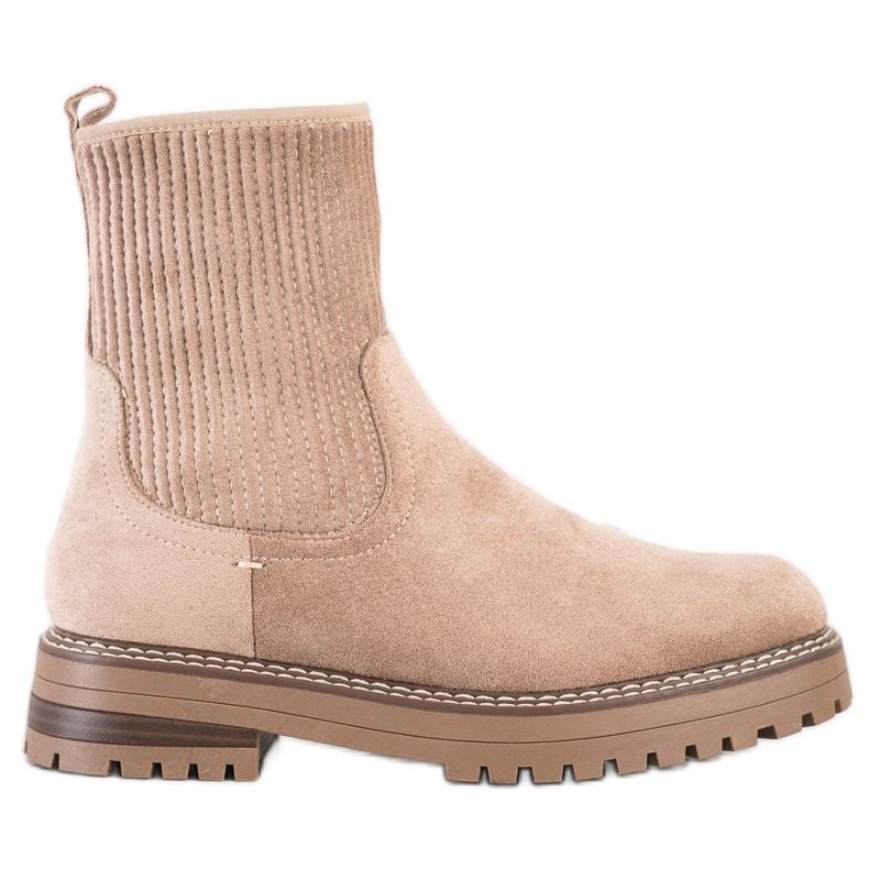 SHELOVET Stivaletti abbinati sulla piattaforma beige