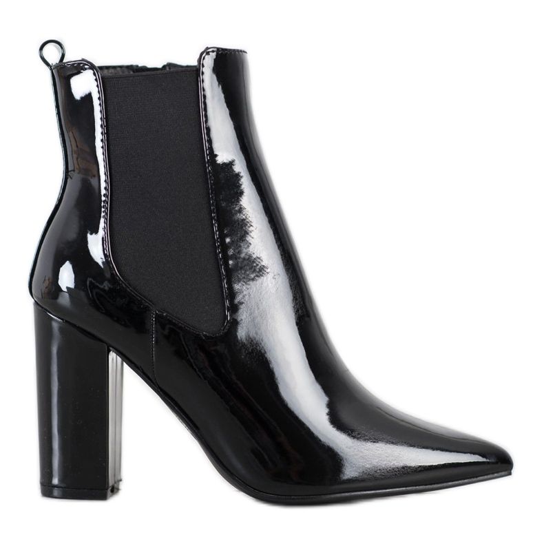 Yes Mile Stivaletti Laccati In Spitz nero