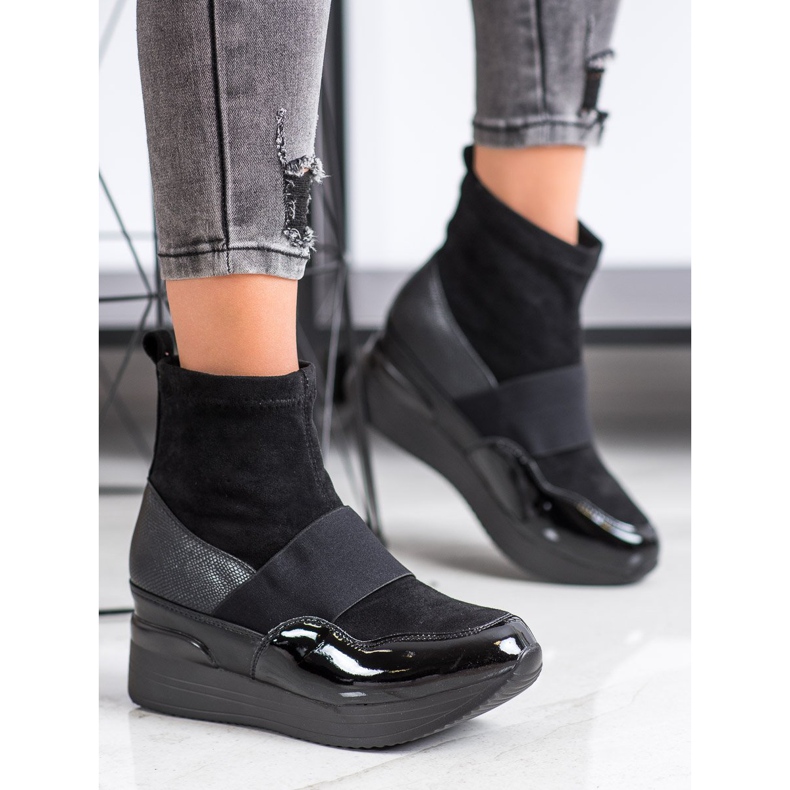 SHELOVET Stivali alla moda slip-on nero