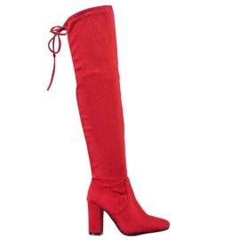 Wilady Stivaletti alti su un palo rosso