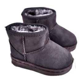 Caldi stivali da neve da bambino per bambini Grey Gooby grigio
