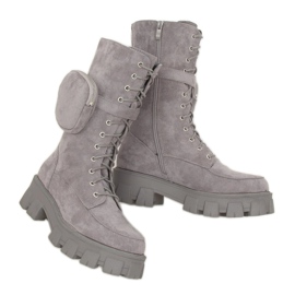 Stivali grigi con borsa NC1111 Grey grigio