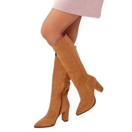 Stivali classici con cut-out cammello RB89P Camel marrone multicolore