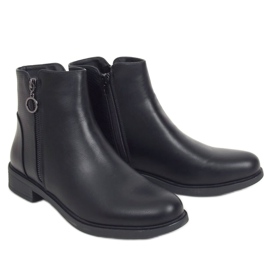 Stivali neri piatti da donna neri MR-13 Black nero