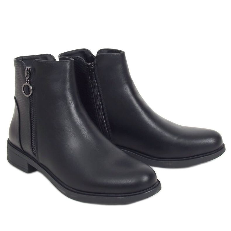 Stivali neri piatti da donna neri MR-13 Black nero