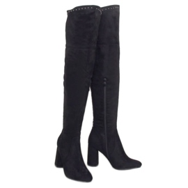 Stivali neri con tacco alto B127-1 Black nero