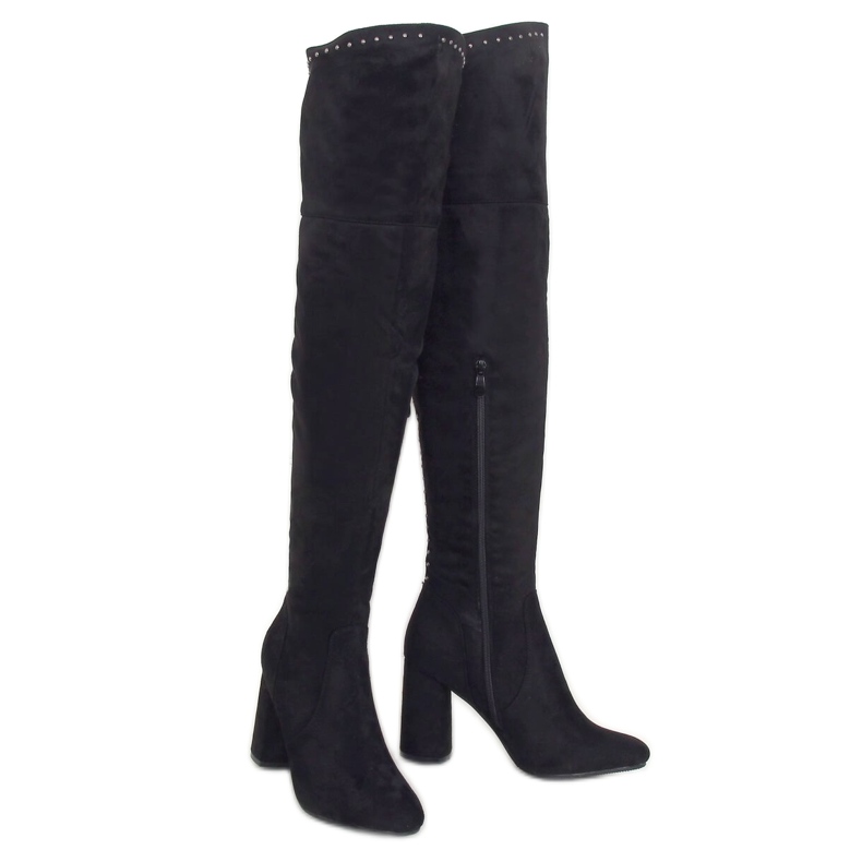 Stivali neri con tacco alto B127-1 Black nero