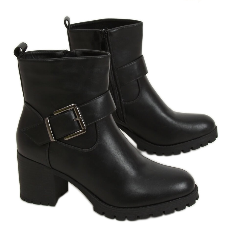 Stivali neri con tacco alto 7956-GA Black nero