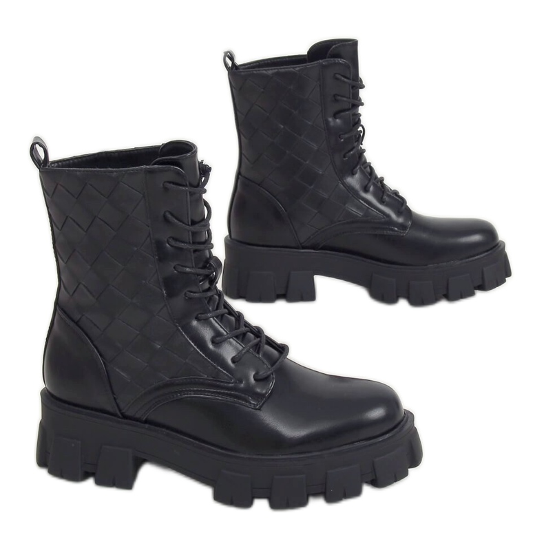 Lavoratori con lacci neri NC1113 Nero