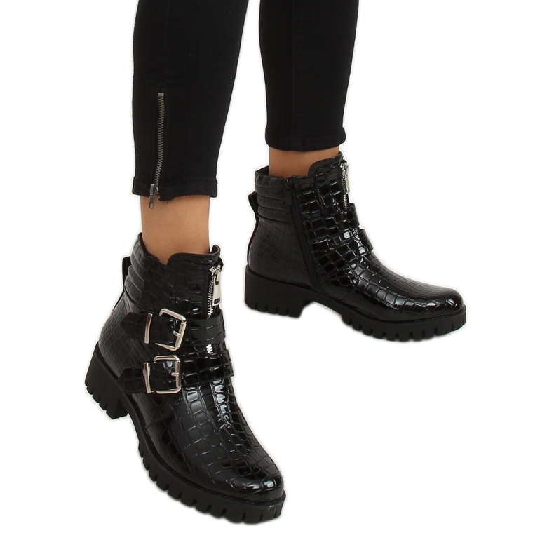 Stivali da donna in vernice nera XJ-29 Black nero