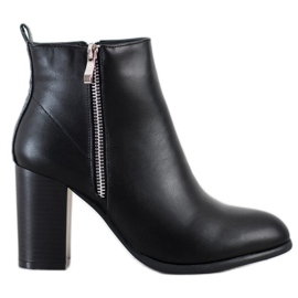 Cm Paris Stivali classici con cerniera decorativa nero