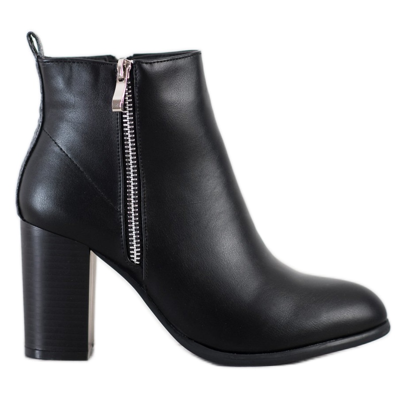 Cm Paris Stivali classici con cerniera decorativa nero