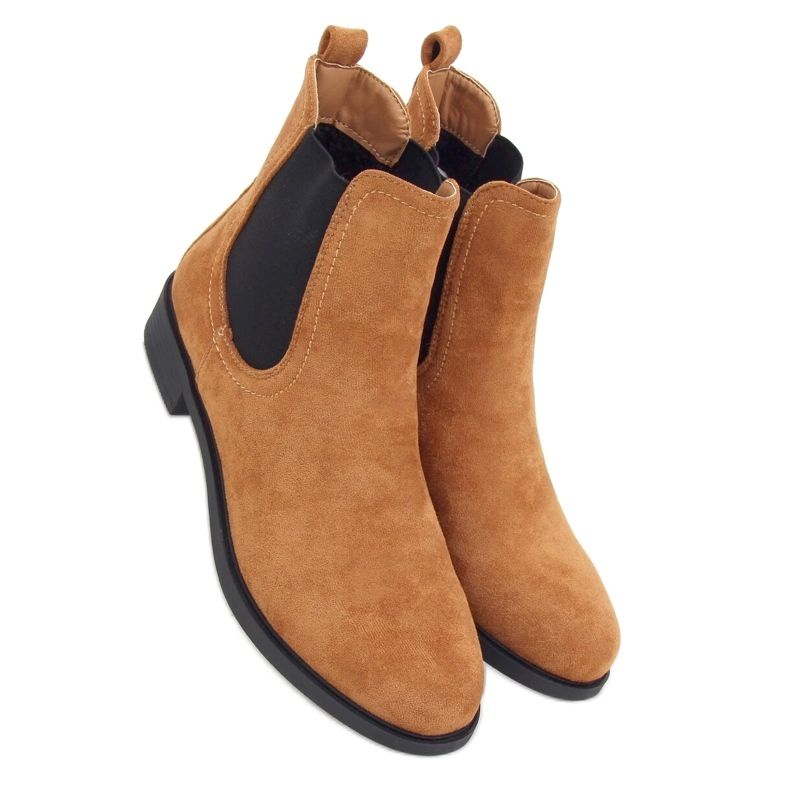 Stivaletti Chelsea classici da donna, cammello MR-9 Camel marrone