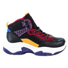 SHELOVET Scarpe da ginnastica colorate nero multicolore